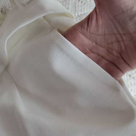 Windsor Womens Bow Tie High Wast Paper Bag Shorts Ivory Size XL - Picture 10 of 12